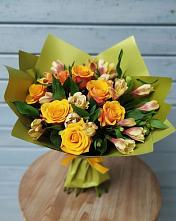 Букет цветов из:  Альстромерии и Розы в Нюрбе