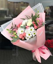 Букет цветов из:  Розы, Лизиантусы и Хризантемы в Нюрбе