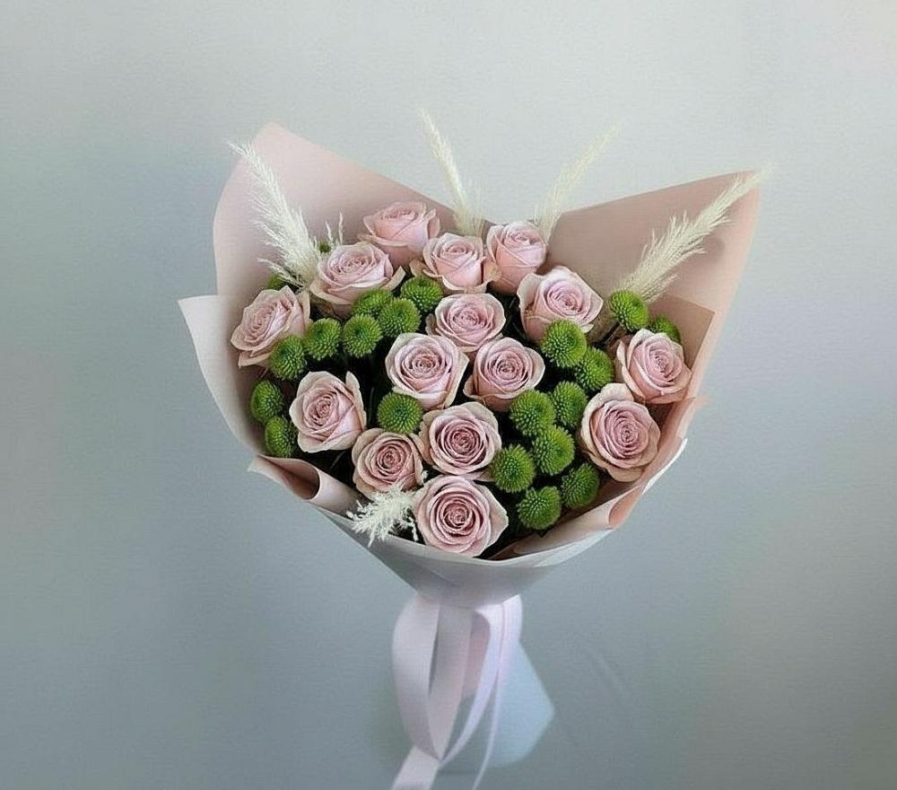 Букет цветов из: Розы и Хризантемы в Нюрбе