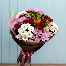 Букет цветов из:  Розы, Хризантемы и Альстромерии в Нюрбе