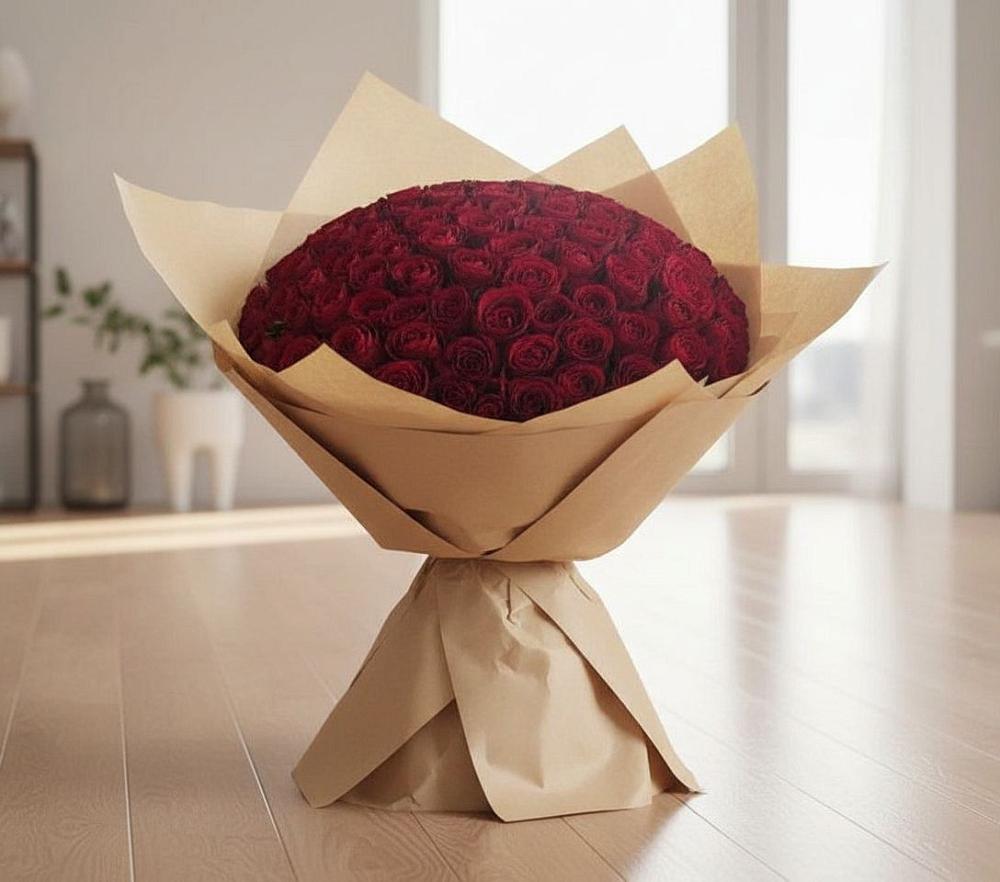 Букет 101 Красная роза в Нюрбе