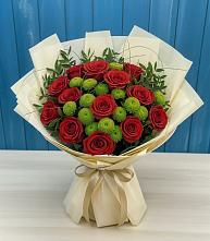 Букет цветов из:  Розы и Хризантемы в Нюрбе