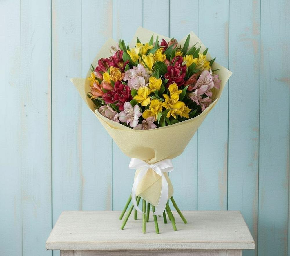 Букет цветов из: Альстромерии в Нюрбе