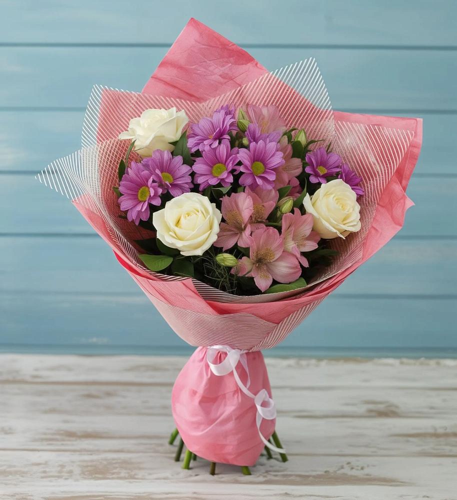 Букет цветов из: Герберы в Нюрбе