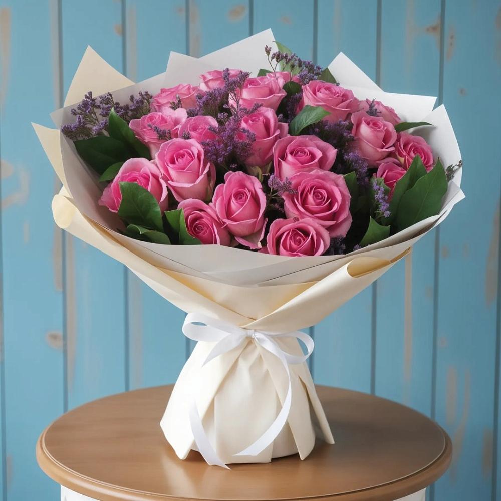 Букет цветов из: Розы в Нюрбе